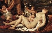 The Nurture of Bacchus (detail) af POUSSIN, Nicolas